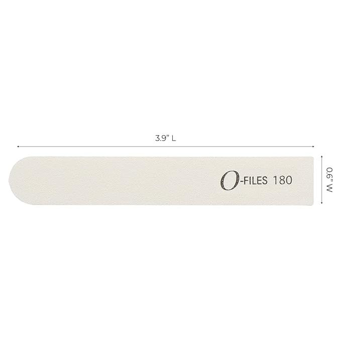 ForPro Professional Collection O-Files Replaceable File System, 180 Grit, Manicure Nail File Refills, 3.9” L x .6“ W, White, 50-Count