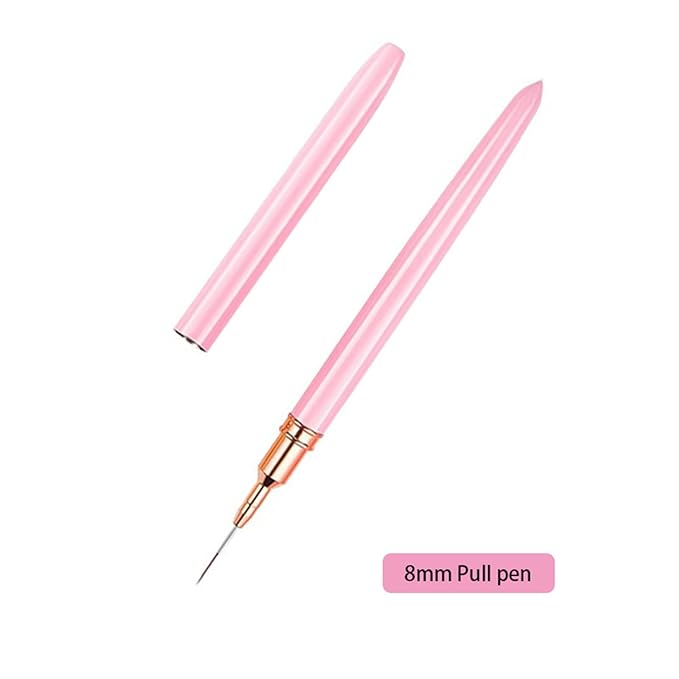Professional Nail Art Brushes Nail Line Brush UVGel Painting Pen Carved Nail Art Liner 3D Rhinestones Brush For Manicure Nail Decorations For Nail Art Liner Brush Set Diy Drawing Lines Rhinestones Tip
