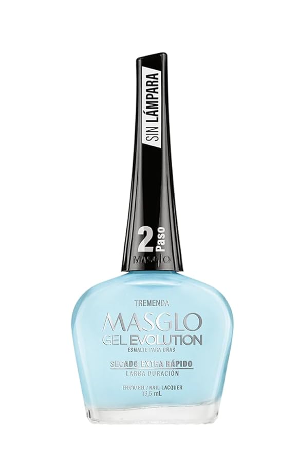 MASGLO Gel Evolution – Nail Polish No UV/LED Lamp Needed, Fast-Drying, 12-Day Wear, 14-Free Formula, High-Gloss Finish, vegan (0.5 oz)