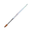 MakarttPro Kolinsky Crimped Acrylic Nail Brush for Acrylic Powder and EMA Monomer Application, Made for Professional Nail Technicians and Beginner Nail Students, Size #16