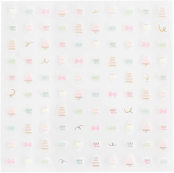 Daydream Society Let Them Eat Cake Nail Stickers, Pack of 100 Stickers