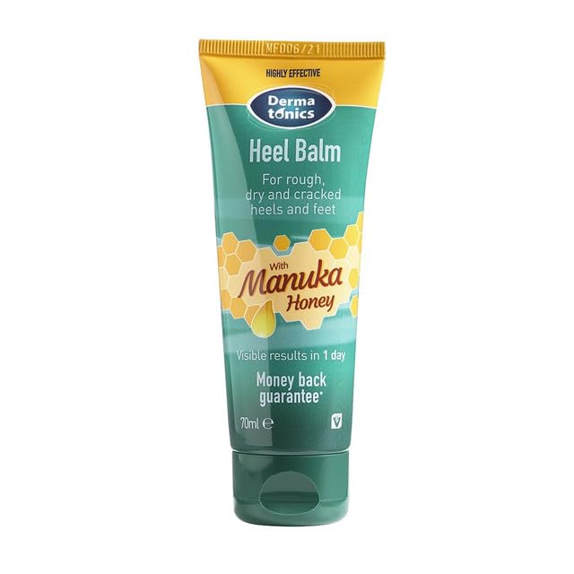 Dermatonics Foot Cream for Dry Cracked Heels (3 Pack) - 25% Urea with Manuka Honey, Intensive Moisturizing Treatment, Callus Remover, Exfoliating Care for Rough Feet Elbows Hands - Skin Repair 2.37oz