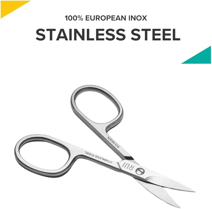 Rui Smiths Pro Precision Stainless Steel Pedicure Trimmer Cutter with Micro-Serrated, Anti-Skid Cutting Edges and Long Handles For Hard Nails | Made in Solingen, Germany (Nail Scissors)