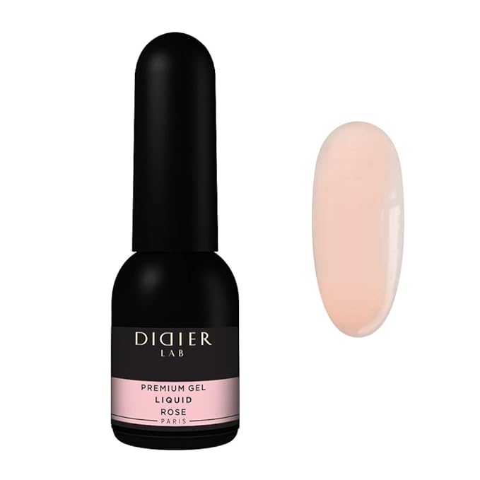 Didier Lab - Premium Gel Liquid Rose - Builder Gel in a Bottle - Nail Extension for up to 5mm - Viscous - Easy Application - Suitable for Beginners - For UV Lamp – French Manicure – Pink Colour