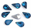 200Pcs Water Drop Nail Rhinestones Fancy Rhinestones Water Drop Nail Crystal Jewelry Making Rhinestones Suitable for DIY Crafts and Nail Art（Blue）