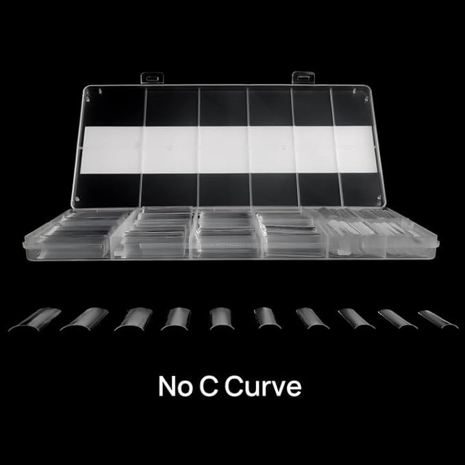 700pcs Square Nail Tips No C Curve Clear Straight Nail Extension Acrylic Nails Tip For Nail Salons With Box