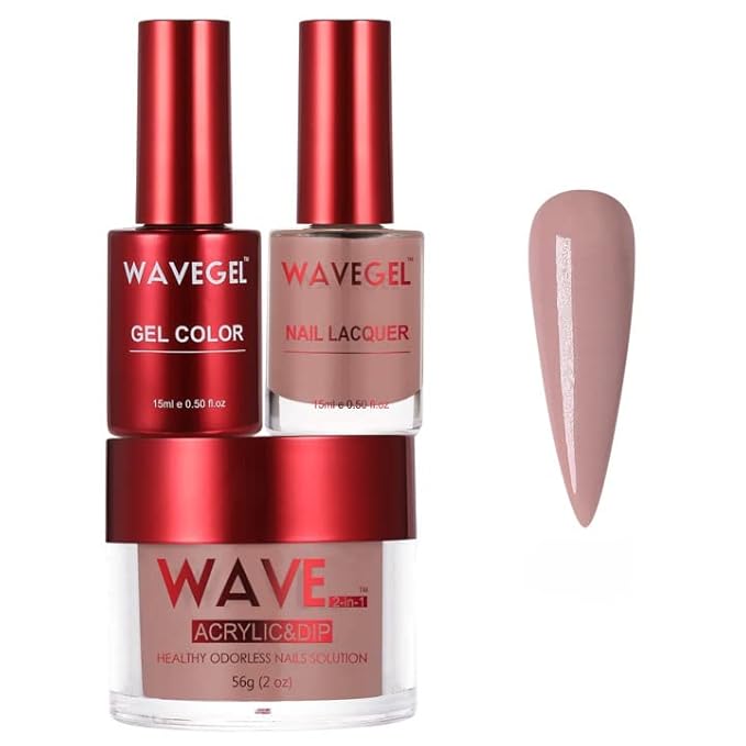 WAVEGEL Soak-Off Gel, Nail Lacquer & Acrylic/Dip Powder Matching Set - Queen Collection - #029 Heir