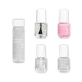 Dazzle Dry Mini Kit 4 Step System - Pinkie's Up, a semi-sheer, pink that's flirty yet formal. Sheer cream. (5 Piece Kit / 5 Manicures)
