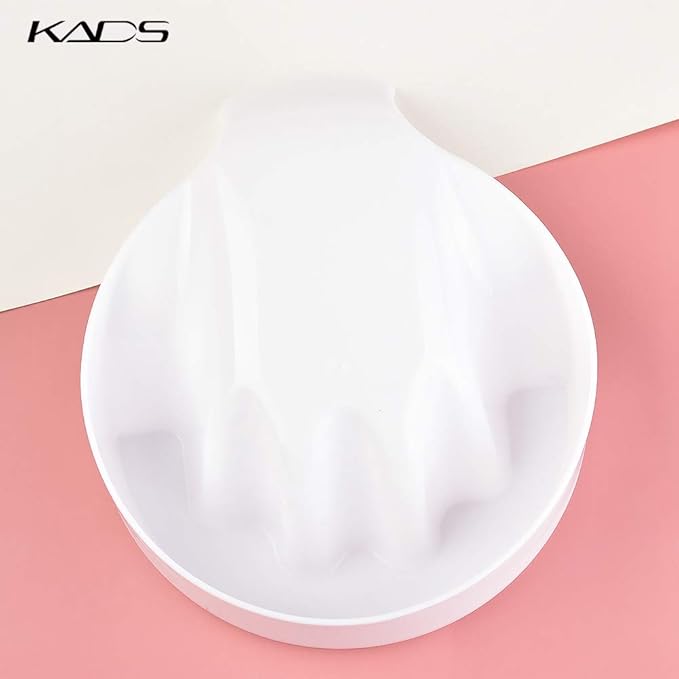 KADS 1pc Nail Art Hand Wash Remover Soak Bowl DIY Salon Glitter Nail Spa Bath Treatment Hand Resurrection Care Bowl (White)