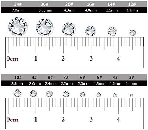 Onwon 144 Pcs Crystal Flat Back Brilliant Round Rhinestones Glass Stones Glitter Gems Faux Diamond for Craft,Nail Art,Shoes,DIY Decorations (SS40 / 8mm, Light Siam)