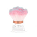 KADS Nail Dust Brush Makeup Brush Flower Shape Crystal Base Nail Cleaning Brush Manicure Pedciure Brush Tool (Pink Flower Shape)