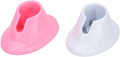 2Pcs Pink and White Soft Rubber Nail Polish Bottle Holder Nail Polish Stand Anti-Spill Nail Art Organizer Display Manicure Tools for Nail Art Salon Professional Design Nail Art and Polish