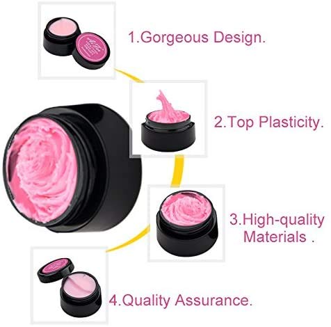 6 Color Carving Gels 3D Sculpture Gel for Nail Art Decoration Kit Creative DIY Nail Art Painting Carved Soak Off Polish Flowers Design Modeling Tool