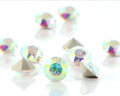 ChangJin 70PCS Mixed Colors K9 Crystals Point Back Rhinestones Round Fancy Stones for Nail Art (8mm 70PCS, Crystal AB)