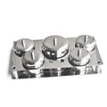 Manicure Stainless Steel Cup Set Nail Art Acrylic Liquid Holder Professional Stainless Steel Storage Box Acrylic Powder Organizer Tray (5PCS)