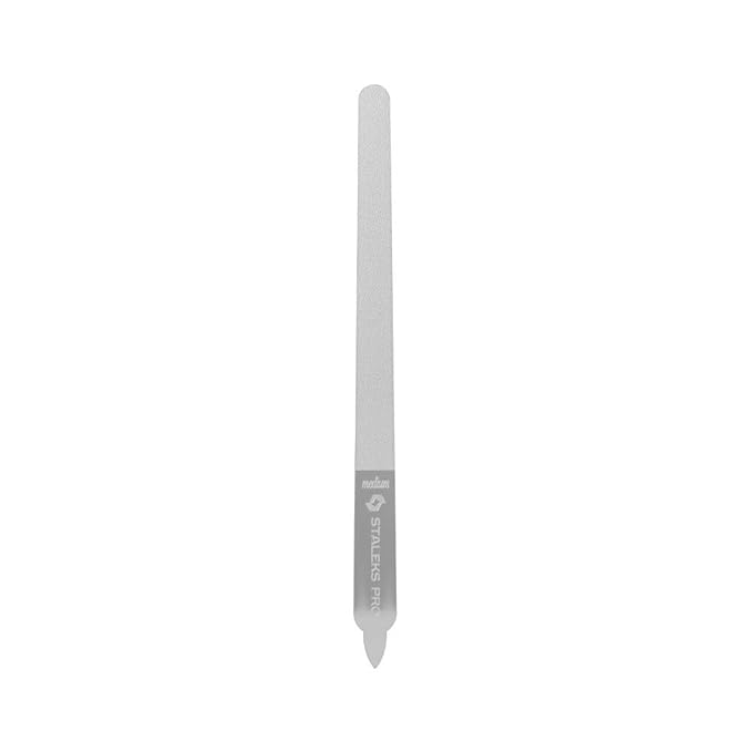 STALEKS PRO Expert 11 Laser Nail File (155mm Straight with Handle) – Stainless Steel Manicure & Pedicure Tool