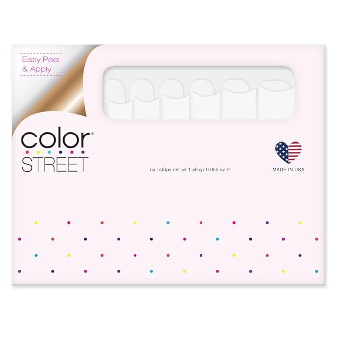 Color Street "Meet Me In Paris" Nail Polish Strips (French Tips), White
