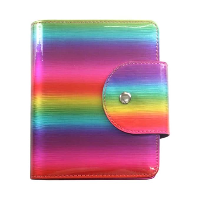 VNC 20 Slots Nail Art Stamp Plate Holder Stamping Plates Storage Bag Cases Rainbow Replaceable XL Plates Big Size 9.5x14.5CM Organizers (D-Rainbow)