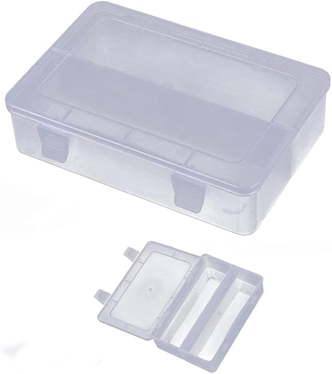 Plastic Nail Art Tools Organizer Nail Brushes Container Case Manicure Tools Holder Double Layers Large Capacity Nail Tools Storage Box (clear)