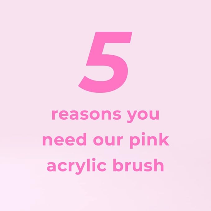 Kiara Sky Acrylic Brush #18 - Pink | 100% Pure Kolinsky | Crystal Cut Handle and Acetone Resistant