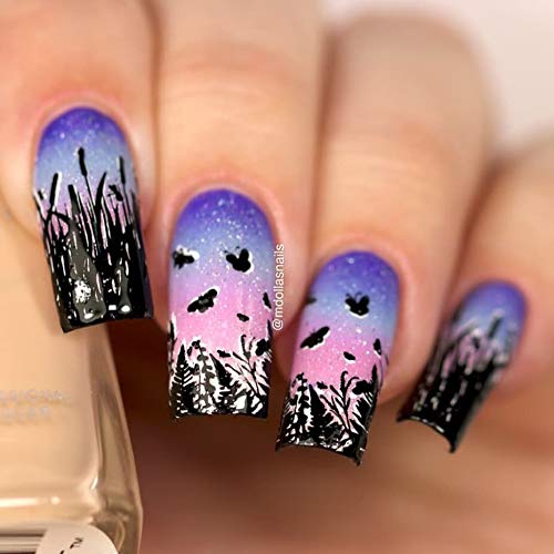 Whats Up Nails - B044 From Ground Comes Life Stamping Plate for Nail Art Design