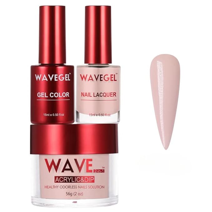 WAVEGEL Soak-Off Gel, Nail Lacquer & Acrylic/Dip Powder Matching Set - Queen Collection - #009 Les Chateaux
