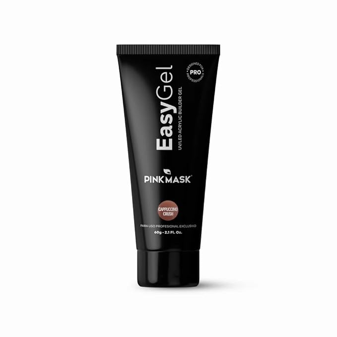 PINK MASK Easy Gel 2oz 60g- Cappuccino Crush, Professional Builder Enhancement Gel-Quick Nail Extension for Beginner DIY, Nail Strengthener-Long Lasting-Salon Quality-Thickening Solution