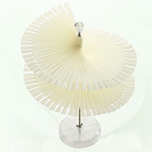 Yimart 120 Sticks Nail Art Color Chart Display Stand Spiral False Nails Display Shelf Practice Tools For Solon Nails Polish Gel Show (Natrual)