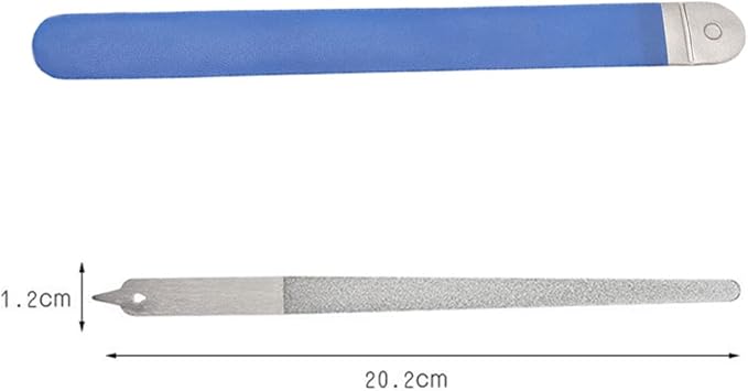 4PC 8 Diamond Dust Nail File - Stainless Steel Nail Dresser Nail Buffering Files - 9 Inch