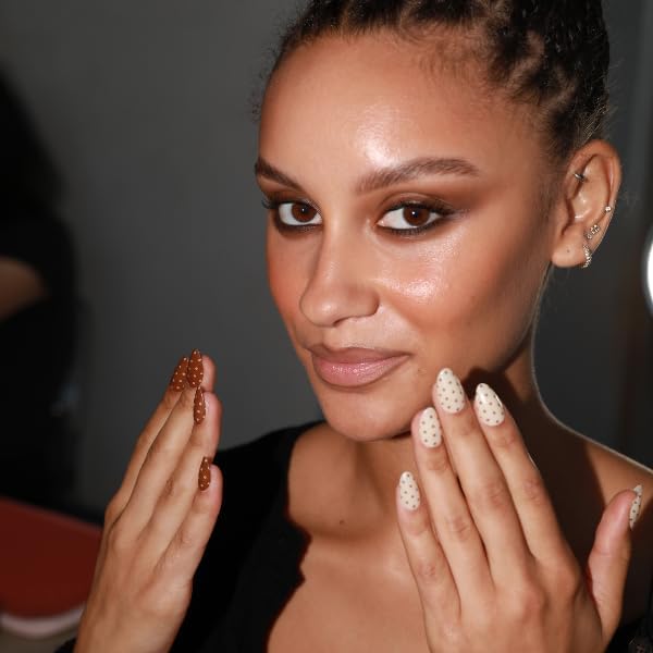 Semi Cured Gel Polish Strips | 24pc UV LED Required Wraps | Gift Peel and Stick Nails | Coquette DIY Home Manicure | Press On Alternative (Spot On)