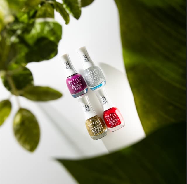 Entity Clean Holiday Nail Value Packs (Holiday Party) 24-Free Vegan Nail Polish Set that is Halal, Cruelty-Free, and Biotin Enriched