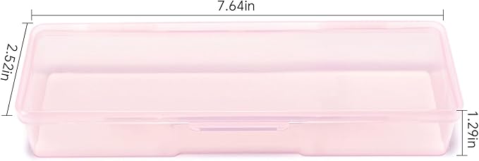 4Pcs Transparent Storage Boxes For Nail Tool Professional Pedicure Manicure Tools Set Plastic Nail Art Tool Box Storage Case Nail Supplies, Pink