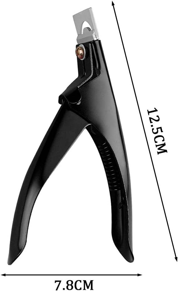 SUMAJU Professional Acrylic False Nail Clippers for Acrylic Nails Nail Tip Cutter Nail Manicure Tool (Black)