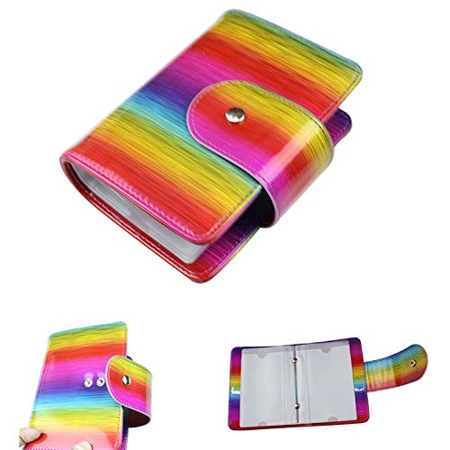 20Slots Nail Stamping Plate Case Holographic Nail Art Image Holder Rainbow Laser Design Rectangular Nail Art Plate Organize for Large Size 6X12CM (Rainbow)