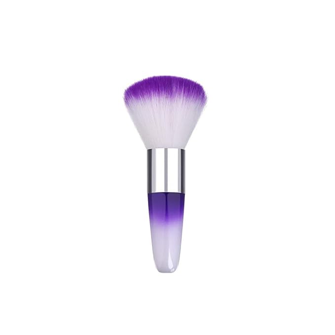 Soft Nail Art Dust Remover Powder Brush Cleaner For Acrylic & UV Nail Gel (purple)