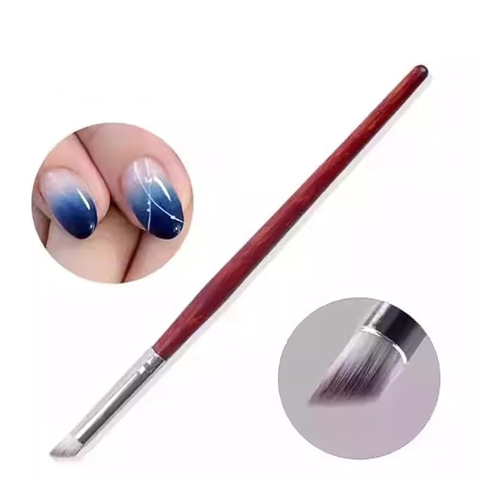 1 Pc Nail Brushes for Nail Art Professional Nail Art Brush/Manicure Gel Polish Brush/Gradual Color Blooming Nail Drawing Pen Nail Design Brushes (A)