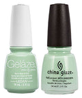 China Glaze Gelaze Tips and Toes Nail Polish, Re-Fresh Mint, 2 Count