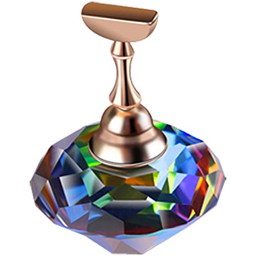 Tvoip 1Pcs Magnetic Nail Holder Practice Training Display Stand Acrylic Crystal Holders Alloy False Nail Tip Salon DIY Manicure Tools