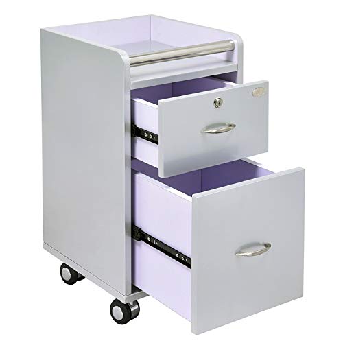 DIR Beauty Spa Pedicure, Manicure Roller Cart, Pedi, Mani Trolley Cart, Gray