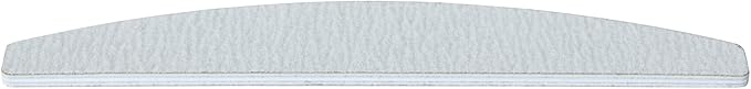 ForPro Professional Collection Half Moon Foam Boards, Zebra, 100/180 Grit, Double-Sided Manicure and Pedicure Nail Files, 7” L x 1.1” W, 12-Count