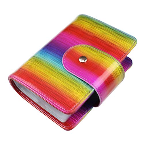 20Slots Nail Stamping Plate Case Holographic Nail Art Image Holder Rainbow Laser Design Rectangular Nail Art Plate Organize for Large Size 6X12CM (Rainbow)