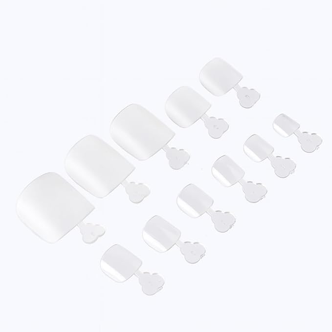 Gel Nail Tips Shape, 550 Pcs Half Matte Pre-Etched Press On False Nails, Full Cover Acrylic Nail Tips Kit for Nail Extensions, DIY Salon Nails. (Matte Tor, Clear)