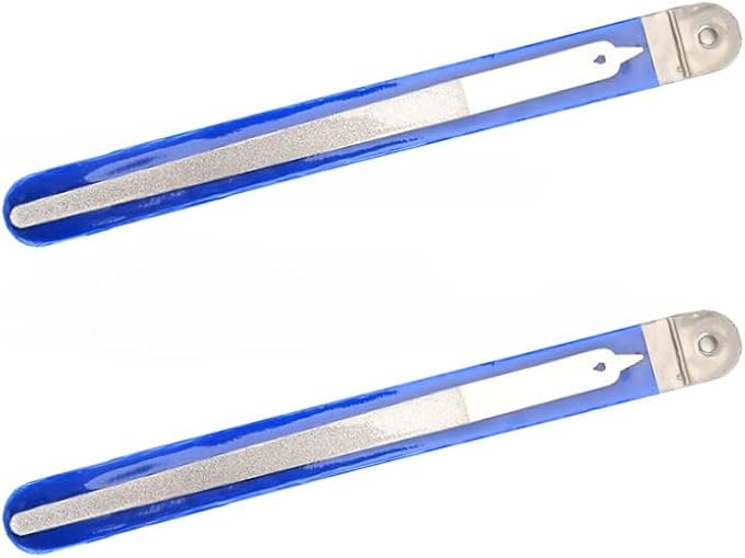 2PC 8 Diamond Dust Nail File - Stainless Steel Nail Dresser - 9 Inch