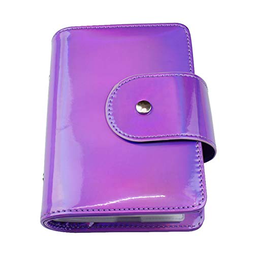 20Slots Nail Stamping Plate Case Holographic Nail Art Image Holder Rainbow Laser Design Rectangular Nail Art Plate Organize For Large Size 6X12CM Nail Art Plates (Purple)