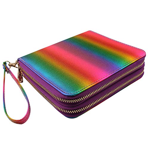 120 Slots Nail Stamping Plate Holder Case Laser Style Manucure Rectangular Nail Art Plate Organizer avec Double Zipper Nail Template Case