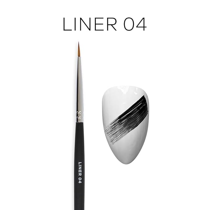 Pink Mask Liner Brush 04 - Professional Brush for Efficient Filling of Large Areas in Nail Art