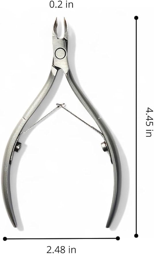 Cuticle Trimmer with Cuticle Pusher & Nano Nail File - Cuticle Nipper Cuticle Remover - Professional Stainless Steel Clippers Pedicure Manicure Tools for Fingernails - Valentine's Gift