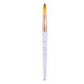 Kiara Sky Acrylic Brush #16 - Clear | 100% Pure Kolinsky | Crystal Cut Handle and Acetone Resistant