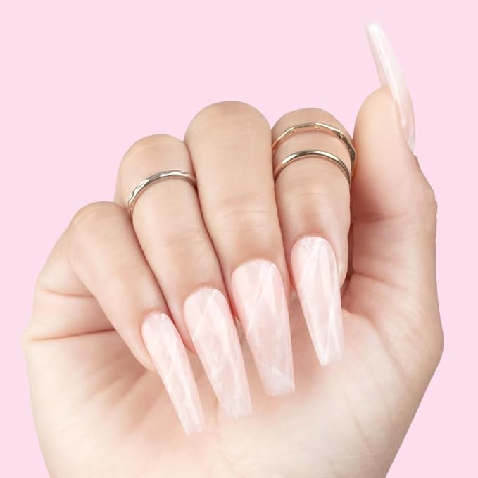 Kiara Sky Gelly Tips Starter Kit | Includes Prep, Primer, Builder, Top Coat, Tips | Coffin Long (No Lamp)