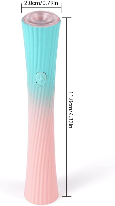 Handheld UV Light for Gel Nails Pink Green Gradient Nail Lamp Portable Cordless Rechargeable Type-C Nail Dryer with Display for Fast Curing, DIY Nails Tool, for Home DIY & Nail Salon